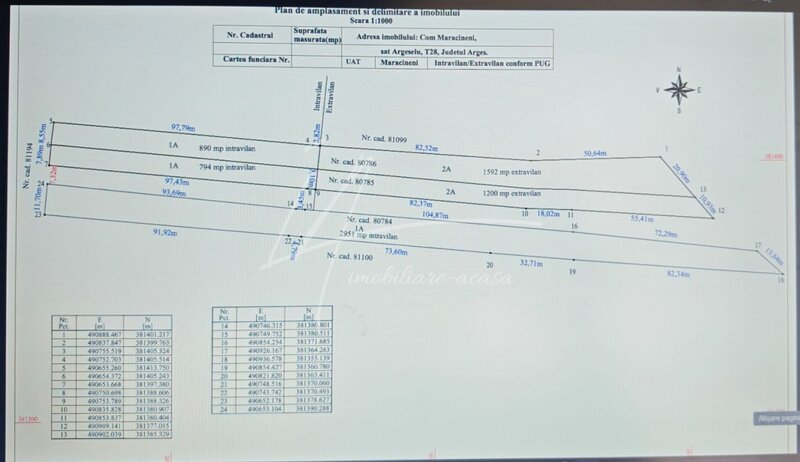 Maracineni, judetul Arges Teren cu potential de dezvoltare -7427 mp in Argeselu,